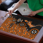 Wests Tigers NAIDOC Week 2026 Puzzle Aboriginal Lizard Dot Painting - 50 Years of Deadly