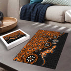 Wests Tigers NAIDOC Week 2026 Puzzle Aboriginal Lizard Dot Painting - 50 Years of Deadly