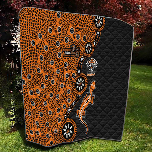 Wests Tigers NAIDOC Week 2026 Quilt Aboriginal Lizard Dot Painting - 50 Years of Deadly