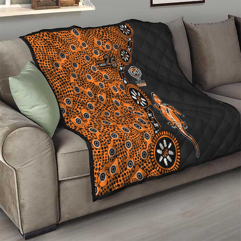 Wests Tigers NAIDOC Week 2026 Quilt Aboriginal Lizard Dot Painting - 50 Years of Deadly
