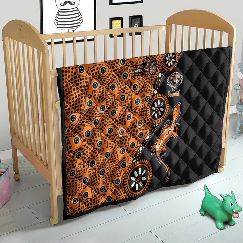 Wests Tigers NAIDOC Week 2026 Quilt Aboriginal Lizard Dot Painting - 50 Years of Deadly
