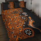 Wests Tigers NAIDOC Week 2026 Quilt Bed Set Aboriginal Lizard Dot Painting - 50 Years of Deadly