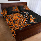 Wests Tigers NAIDOC Week 2026 Quilt Bed Set Aboriginal Lizard Dot Painting - 50 Years of Deadly