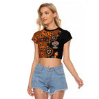 Wests Tigers NAIDOC Week 2026 Raglan Cropped T Shirt Aboriginal Lizard Dot Painting - 50 Years of Deadly