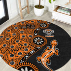 Wests Tigers NAIDOC Week 2026 Round Carpet Aboriginal Lizard Dot Painting - 50 Years of Deadly
