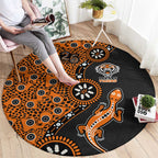 Wests Tigers NAIDOC Week 2026 Round Carpet Aboriginal Lizard Dot Painting - 50 Years of Deadly