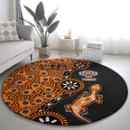 Wests Tigers NAIDOC Week 2026 Round Carpet Aboriginal Lizard Dot Painting - 50 Years of Deadly