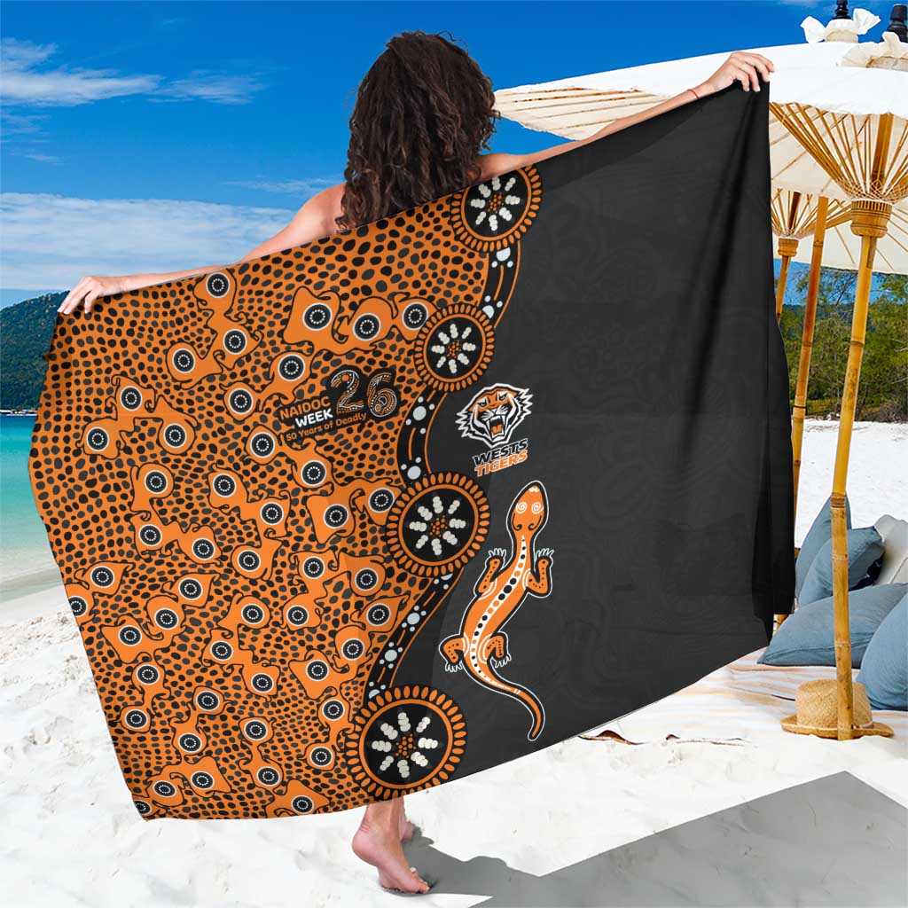 Wests Tigers NAIDOC Week 2026 Sarong Aboriginal Lizard Dot Painting - 50 Years of Deadly