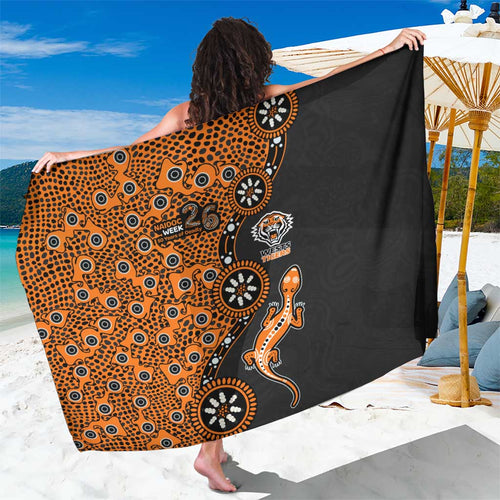 Wests Tigers NAIDOC Week 2026 Sarong Aboriginal Lizard Dot Painting - 50 Years of Deadly