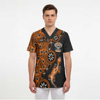 Wests Tigers NAIDOC Week 2026 Scrub Top Aboriginal Lizard Dot Painting - 50 Years of Deadly