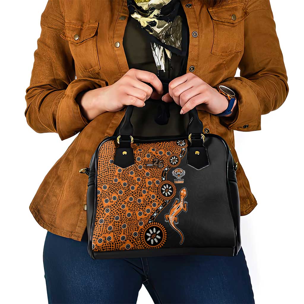 Wests Tigers NAIDOC Week 2026 Shoulder Handbag Aboriginal Lizard Dot Painting - 50 Years of Deadly