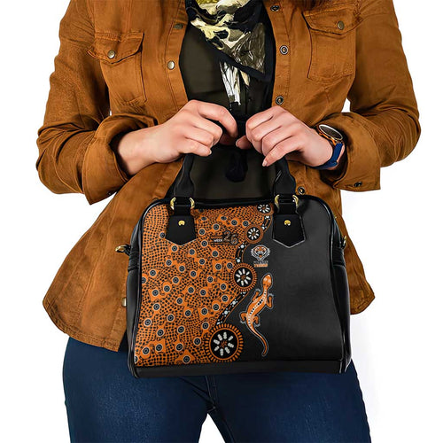 Wests Tigers NAIDOC Week 2026 Shoulder Handbag Aboriginal Lizard Dot Painting - 50 Years of Deadly