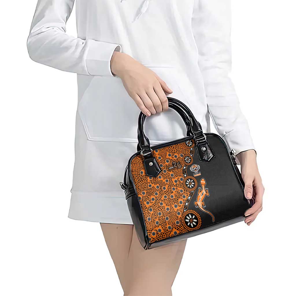 Wests Tigers NAIDOC Week 2026 Shoulder Handbag Aboriginal Lizard Dot Painting - 50 Years of Deadly