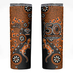 Wests Tigers NAIDOC Week 2026 Skinny Tumbler Aboriginal Lizard Dot Painting - 50 Years of Deadly