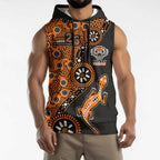 Wests Tigers NAIDOC Week 2026 Sleeveless Hoodie Aboriginal Lizard Dot Painting - 50 Years of Deadly
