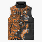 Wests Tigers NAIDOC Week 2026 Sleeveless Puffer Jacket Aboriginal Lizard Dot Painting - 50 Years of Deadly