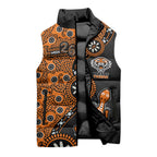 Wests Tigers NAIDOC Week 2026 Sleeveless Puffer Jacket Aboriginal Lizard Dot Painting - 50 Years of Deadly