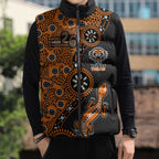Wests Tigers NAIDOC Week 2026 Sleeveless Puffer Jacket Aboriginal Lizard Dot Painting - 50 Years of Deadly