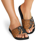 Wests Tigers NAIDOC Week 2026 Slide Sandals Aboriginal Lizard Dot Painting - 50 Years of Deadly