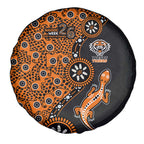 Wests Tigers NAIDOC Week 2026 Spare Tire Cover Aboriginal Lizard Dot Painting - 50 Years of Deadly