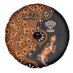 Wests Tigers NAIDOC Week 2026 Spare Tire Cover Aboriginal Lizard Dot Painting - 50 Years of Deadly