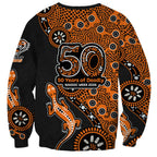 Wests Tigers NAIDOC Week 2026 Sweatshirt Aboriginal Lizard Dot Painting - 50 Years of Deadly