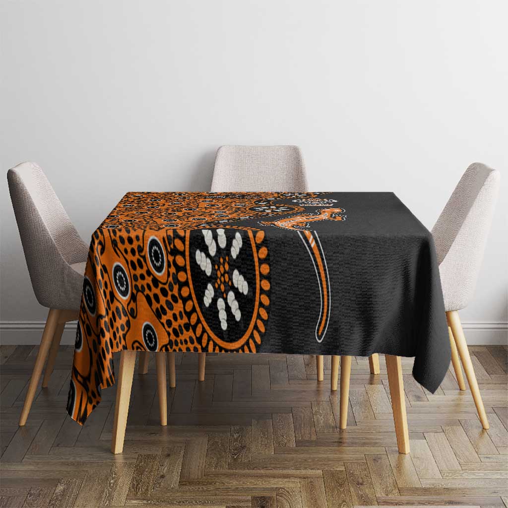 Wests Tigers NAIDOC Week 2026 Tablecloth Aboriginal Lizard Dot Painting - 50 Years of Deadly