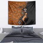 Wests Tigers NAIDOC Week 2026 Tapestry Aboriginal Lizard Dot Painting - 50 Years of Deadly