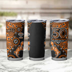 Wests Tigers NAIDOC Week 2026 Tumbler Cup Aboriginal Lizard Dot Painting - 50 Years of Deadly