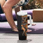 Wests Tigers NAIDOC Week 2026 Tumbler With Handle Aboriginal Lizard Dot Painting - 50 Years of Deadly