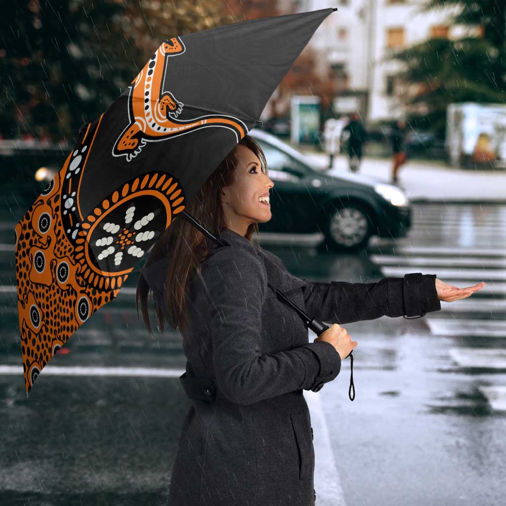 Wests Tigers NAIDOC Week 2026 Umbrella Aboriginal Lizard Dot Painting - 50 Years of Deadly