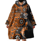 Wests Tigers NAIDOC Week 2026 Wearable Blanket Hoodie Aboriginal Lizard Dot Painting - 50 Years of Deadly