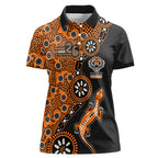 Wests Tigers NAIDOC Week 2026 Women Polo Shirt Aboriginal Lizard Dot Painting - 50 Years of Deadly