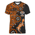 Wests Tigers NAIDOC Week 2026 Women V-Neck T-Shirt Aboriginal Lizard Dot Painting - 50 Years of Deadly