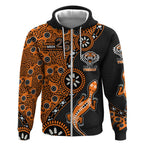 Wests Tigers NAIDOC Week 2026 Zip Hoodie Aboriginal Lizard Dot Painting - 50 Years of Deadly