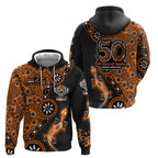 Wests Tigers NAIDOC Week 2026 Zip Hoodie Aboriginal Lizard Dot Painting - 50 Years of Deadly