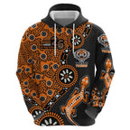 Wests Tigers NAIDOC Week 2026 Zip Hoodie Aboriginal Lizard Dot Painting - 50 Years of Deadly