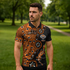 Wests Tigers NAIDOC Week 2026 Zipper Polo Shirt Aboriginal Lizard Dot Painting - 50 Years of Deadly