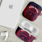 Personalized Melbourne Demons Polynesian AirPods Case Tribal Chest and Sleeve Tattoo Heritage Warrior