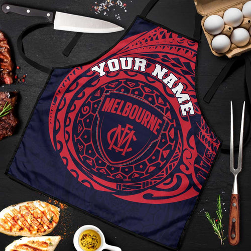 Personalized Melbourne Demons Polynesian Apron Tribal Chest and Sleeve Tattoo Heritage Warrior
