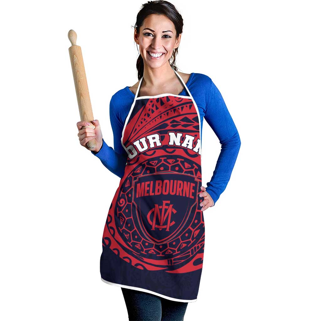 Personalized Melbourne Demons Polynesian Apron Tribal Chest and Sleeve Tattoo Heritage Warrior
