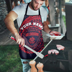 Personalized Melbourne Demons Polynesian Apron Tribal Chest and Sleeve Tattoo Heritage Warrior
