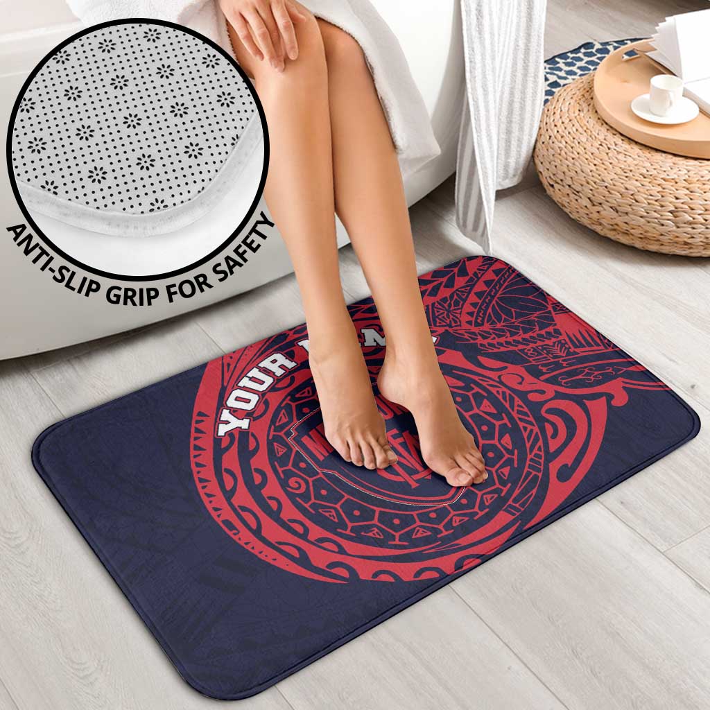 Personalized Melbourne Demons Polynesian Bathroom Set Tribal Chest and Sleeve Tattoo Heritage Warrior