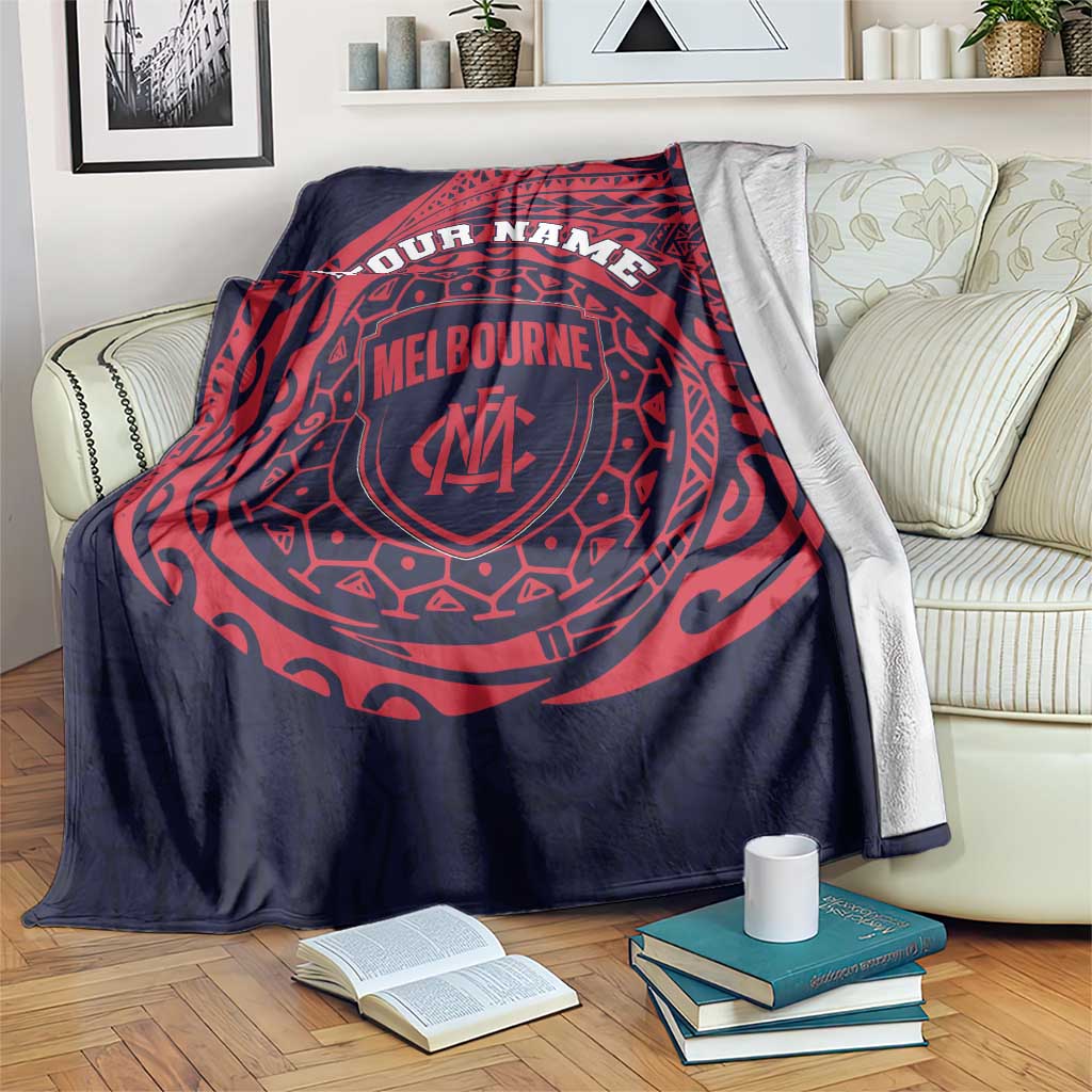 Personalized Melbourne Demons Polynesian Blanket Tribal Chest and Sleeve Tattoo Heritage Warrior