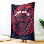 Personalized Melbourne Demons Polynesian Blanket Tribal Chest and Sleeve Tattoo Heritage Warrior