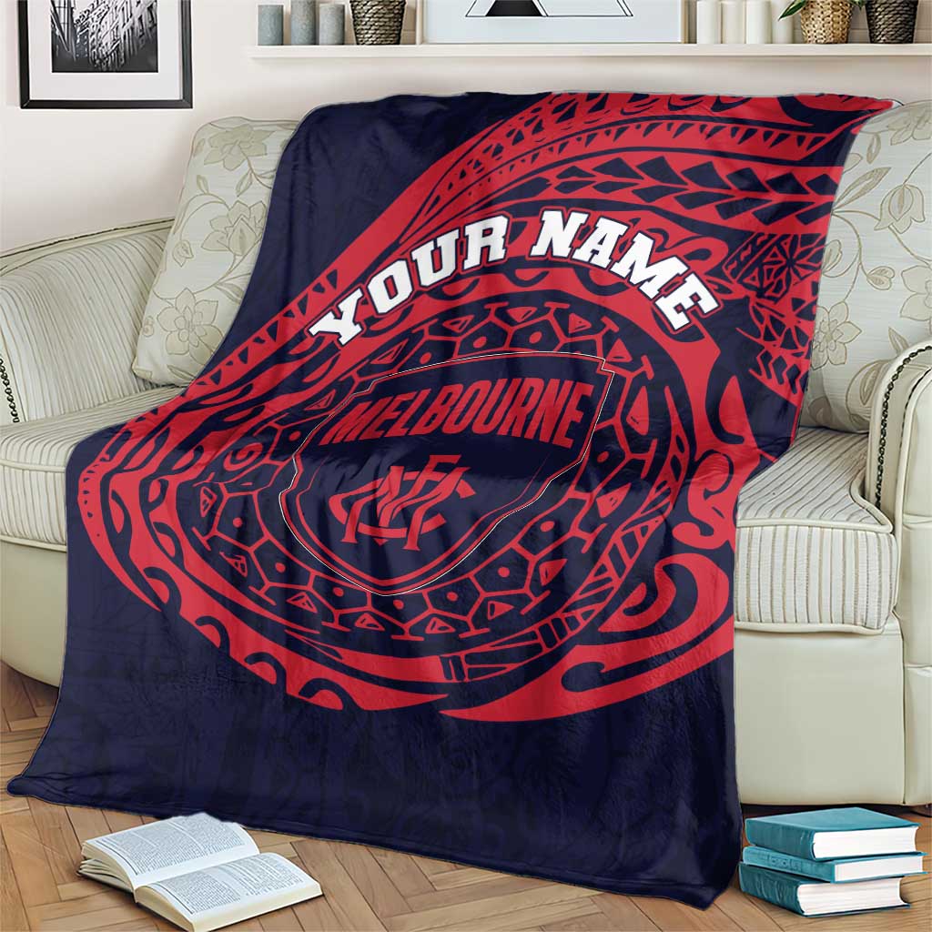 Personalized Melbourne Demons Polynesian Blanket Tribal Chest and Sleeve Tattoo Heritage Warrior