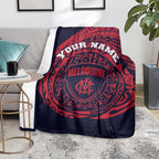 Personalized Melbourne Demons Polynesian Blanket Tribal Chest and Sleeve Tattoo Heritage Warrior