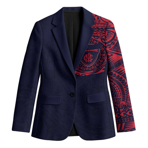 Personalized Melbourne Demons Polynesian Blazer Tribal Chest and Sleeve Tattoo Heritage Warrior