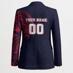 Personalized Melbourne Demons Polynesian Blazer Tribal Chest and Sleeve Tattoo Heritage Warrior