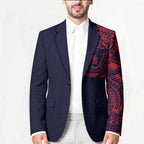 Personalized Melbourne Demons Polynesian Blazer Tribal Chest and Sleeve Tattoo Heritage Warrior